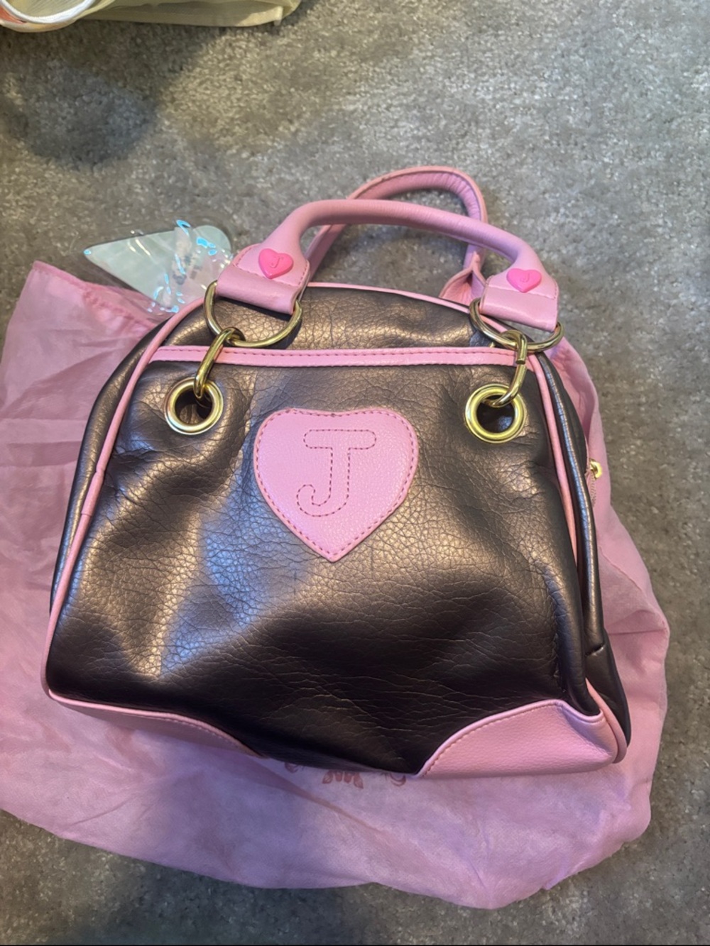 Juicy couture Heart Pink & silver purse
